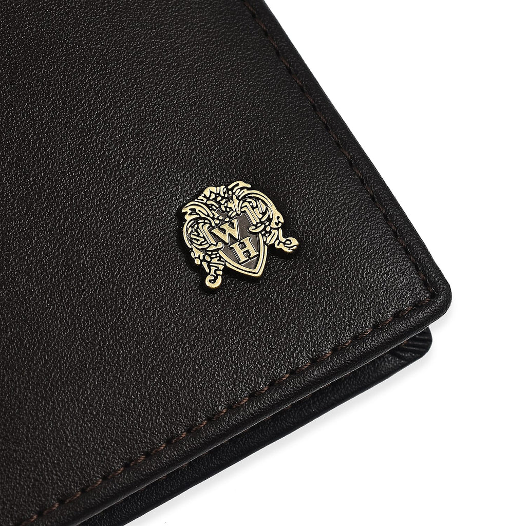 William Hunt Genuine Leather Double Fold Mens Wallet - Dark Brown