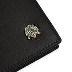 William Hunt Genuine Leather Double Fold Mens Wallet - Dark Brown