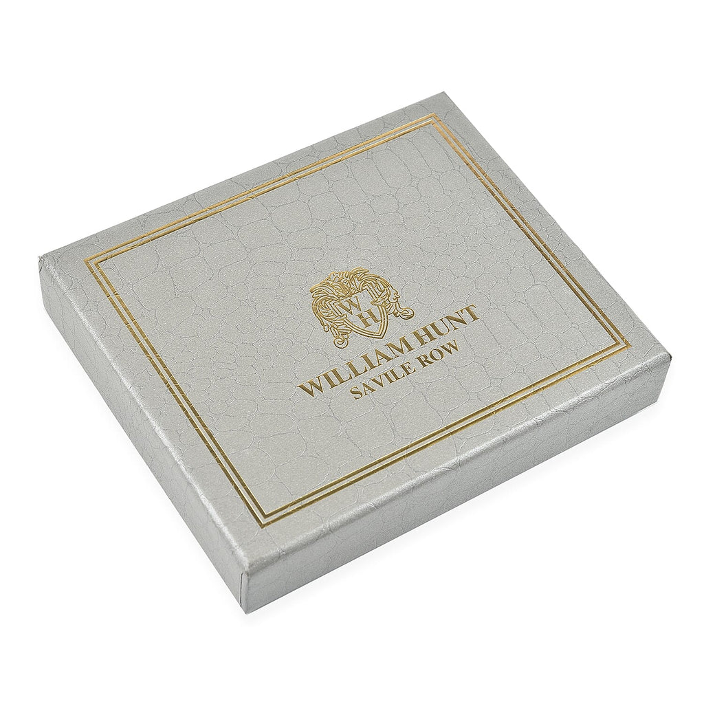 William Hunt Genuine Leather Double Fold Mens Wallet - Dark Brown
