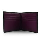 William Hunt Genuine Leather Pebble Textured Double Fold Mens Wallet - Black