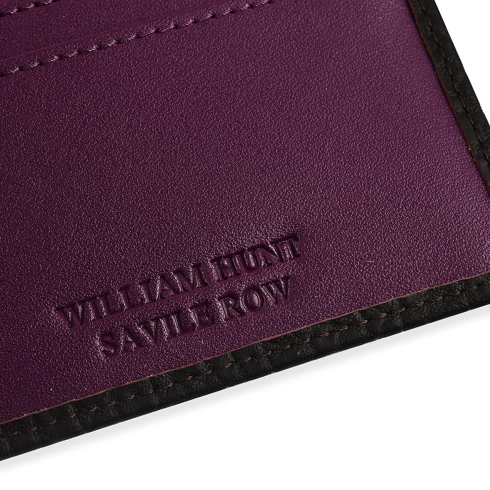 William Hunt Genuine Leather Pebble Textured Double Fold Mens Wallet - Black