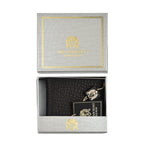 William Hunt Genuine Leather Pebble Textured Double Fold Mens Wallet - Black
