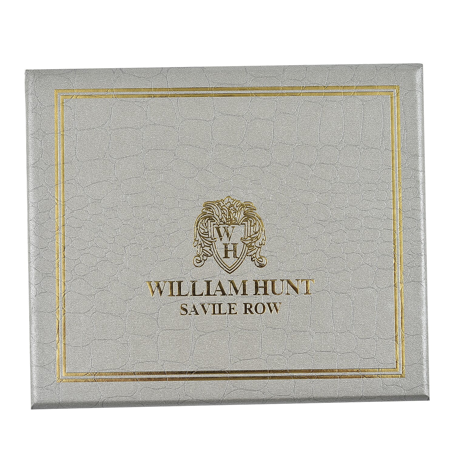 William Hunt Genuine Leather Pebble Textured Double Fold Mens Wallet - Black