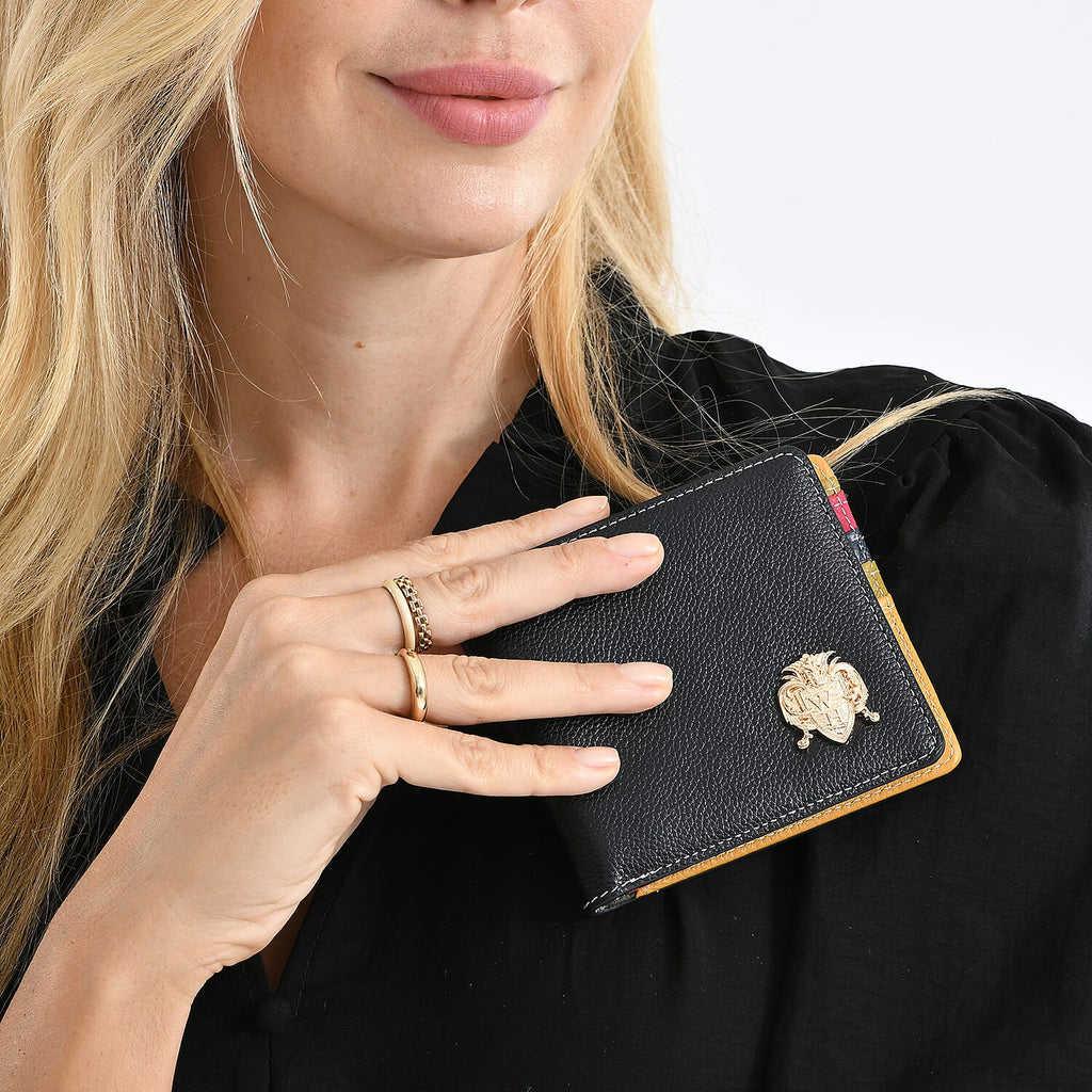 WILLIAM HUNT Genuine Leather RFID Wallet - Black