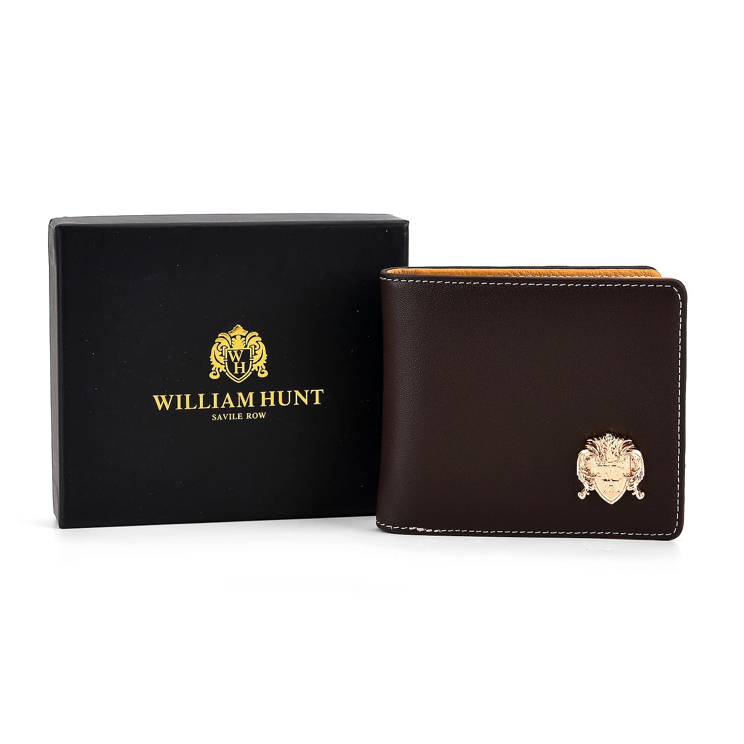 WILLIAM HUNT Genuine Leather RFID Wallet - Black