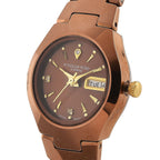 William Hunt Lab Grown Diamond Ladies Tungsten Carbide Case Watch - Coffee Colour