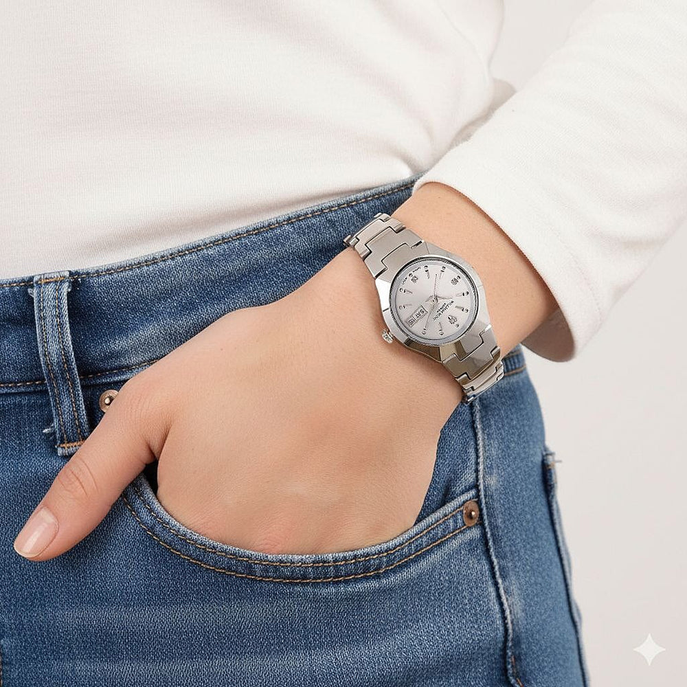 William Hunt Lab Grown Diamond Ladies Tungsten Carbide Case Watch - Silver Colour