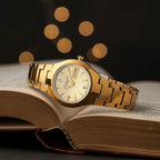 William Hunt Lab Grown Diamond Ladies Tungsten Carbide Case Watch - Gold Colour