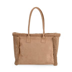 Winter Fashion Closeout - Faux Fur Plush LARGE Tote Bag - Brown