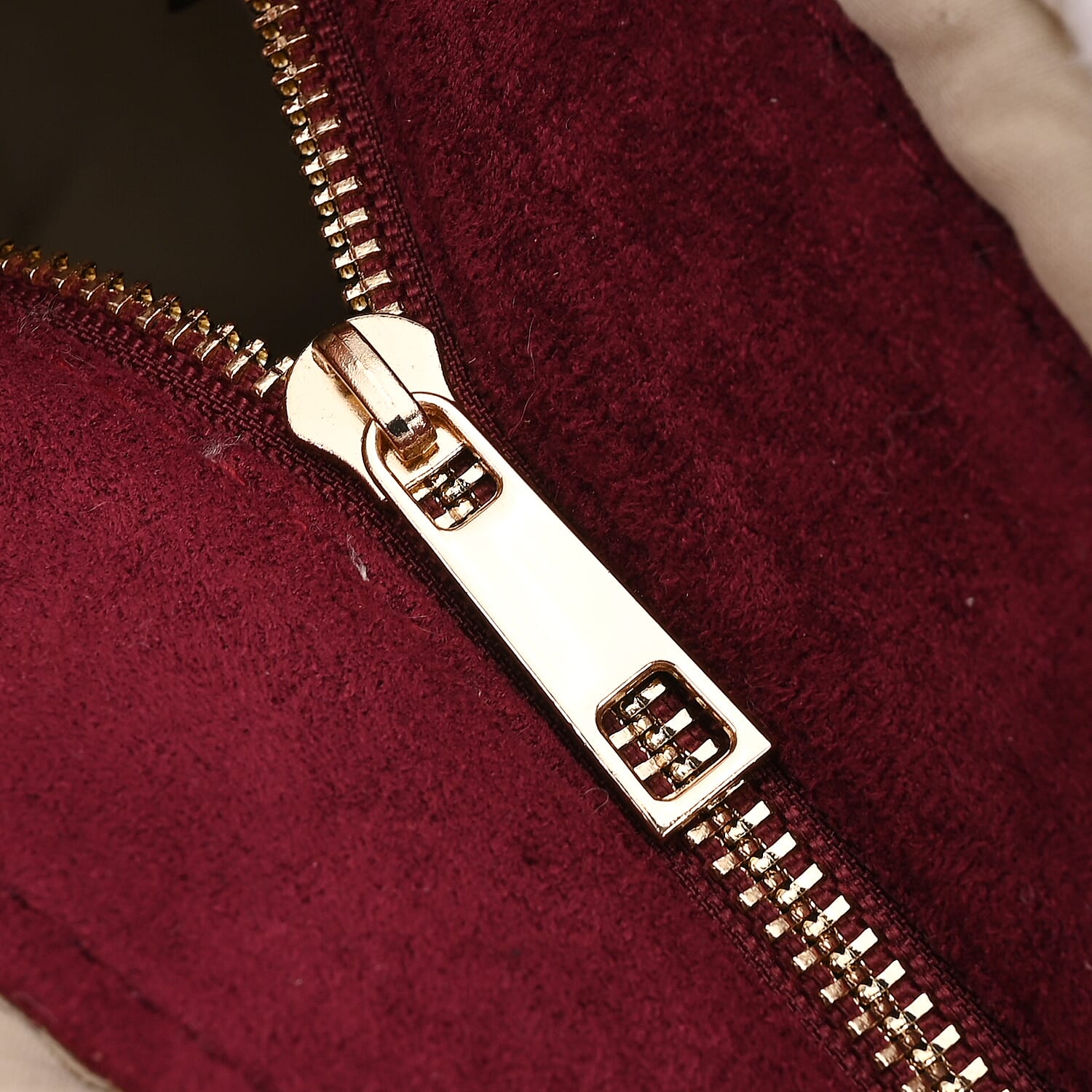 Winter Fashion Closeout - Faux Fur Plush LARGE Tote Bag - Burgundy