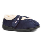 Winter Fashion Closeout - Jo & Joe Ladies Slipper (Size 5) - Navy