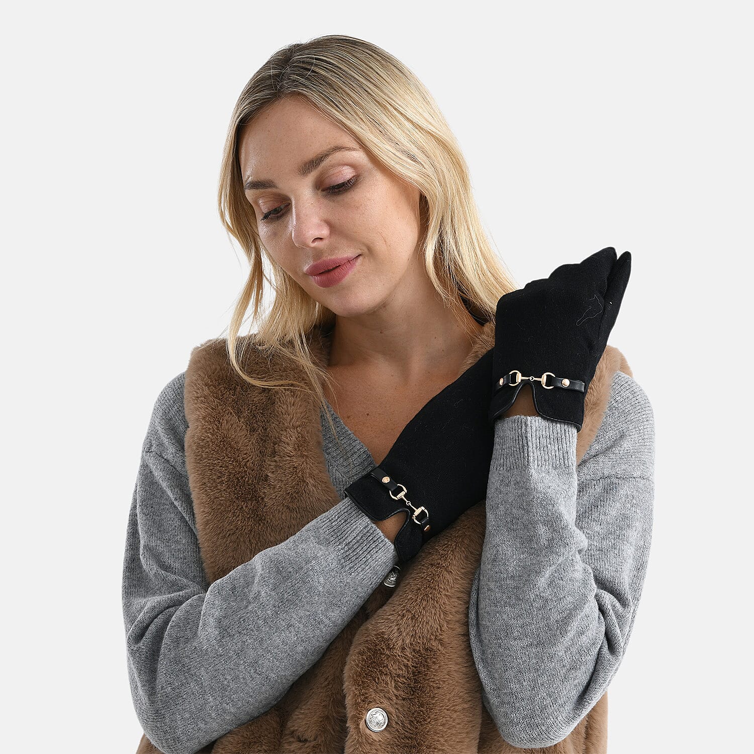 Winter Must-Have - Cashmere Touch Screen Gloves - Black
