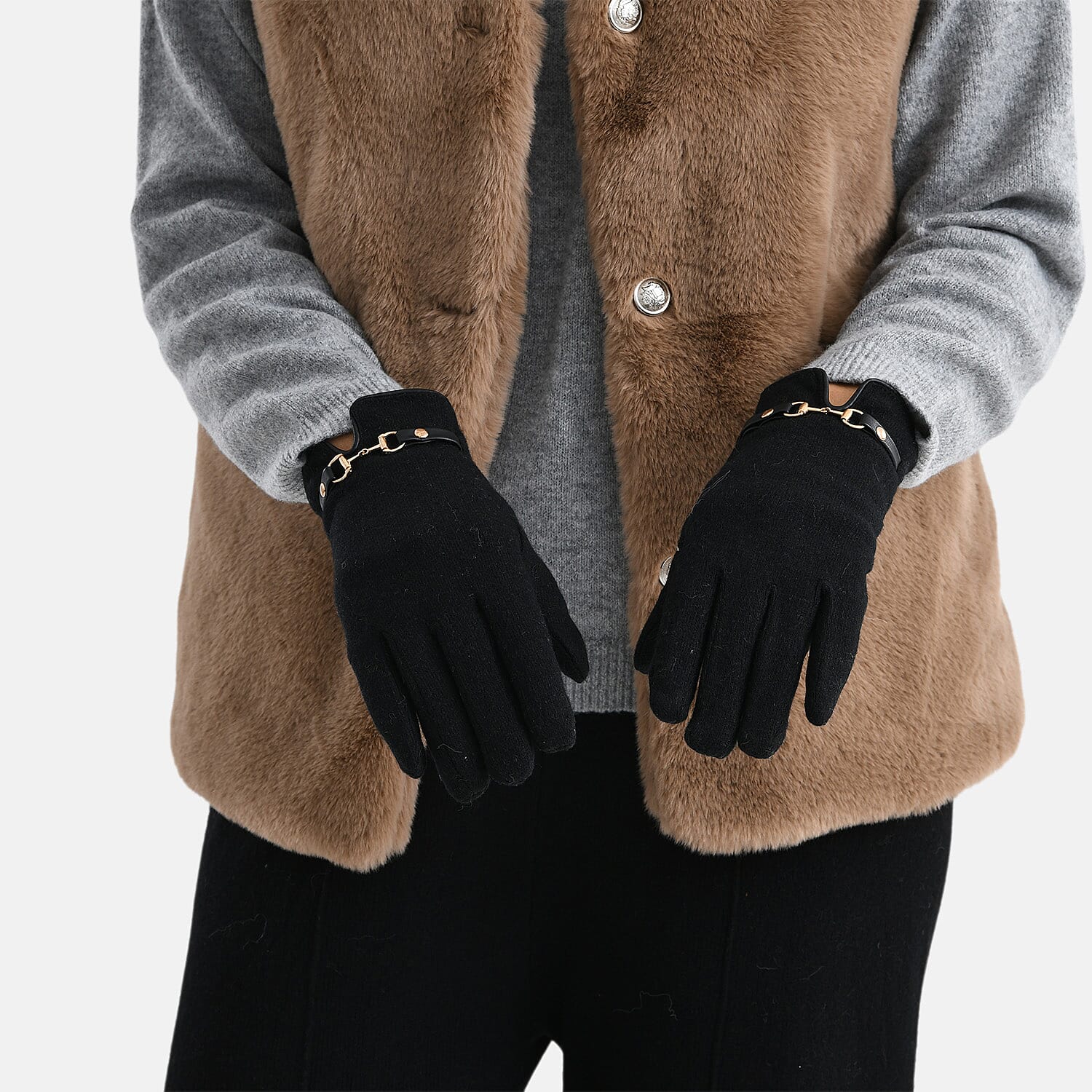 Winter Must-Have - Cashmere Touch Screen Gloves - Black