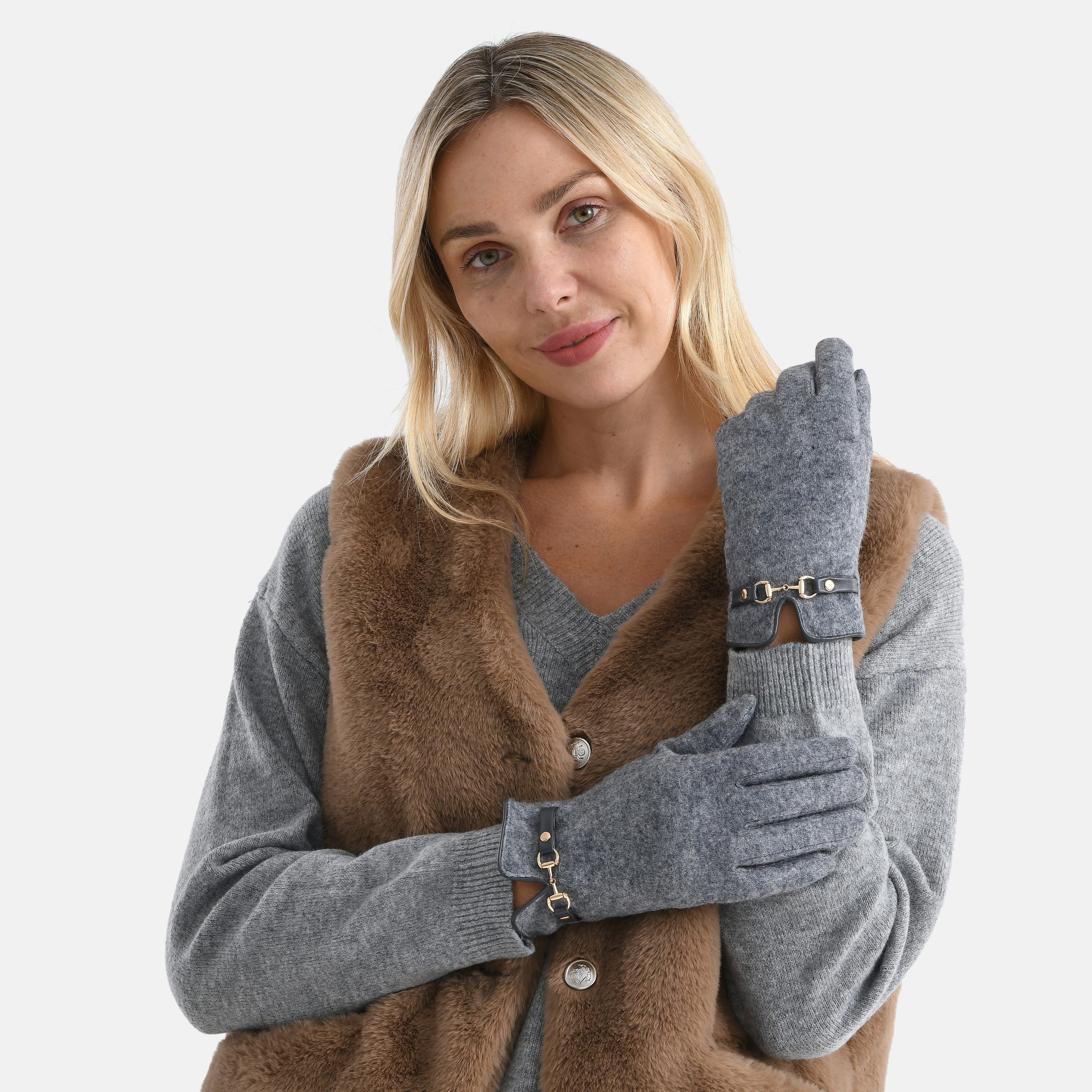 Winter Must-Have - Cashmere Touch Screen Gloves - Grey