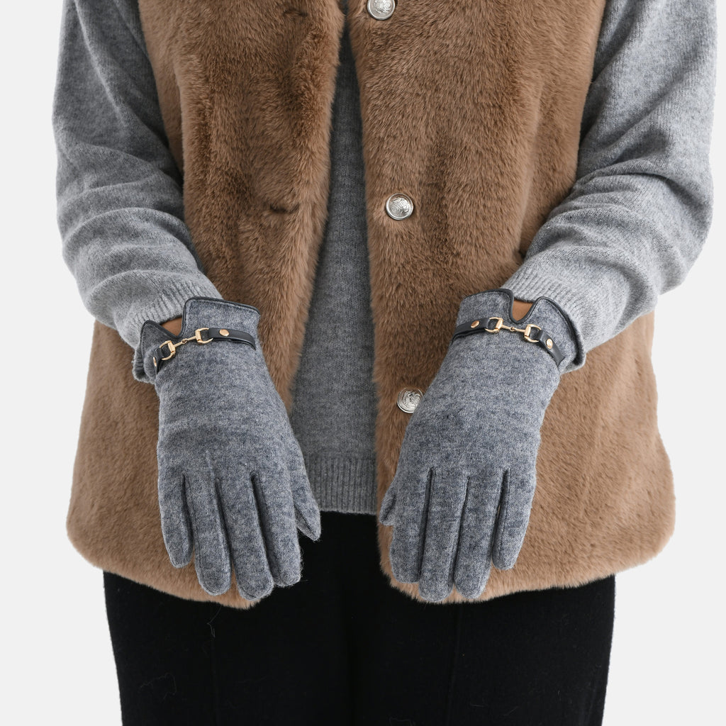 Winter Must-Have - Cashmere Touch Screen Gloves - Grey