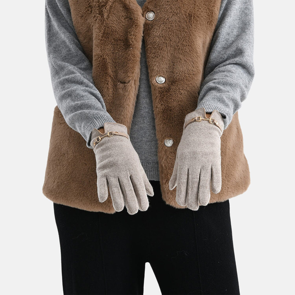 Winter Must-Have - Cashmere Touch Screen Gloves - Khaki