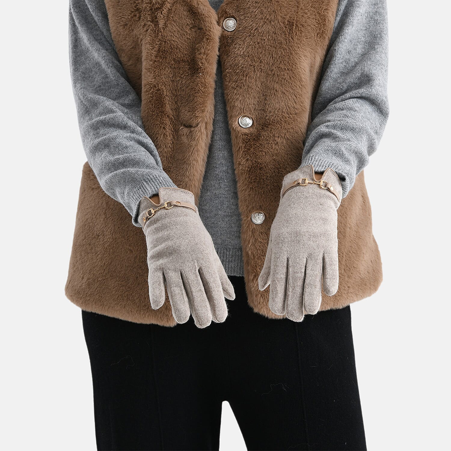 Winter Must-Have - Cashmere Touch Screen Gloves - Khaki
