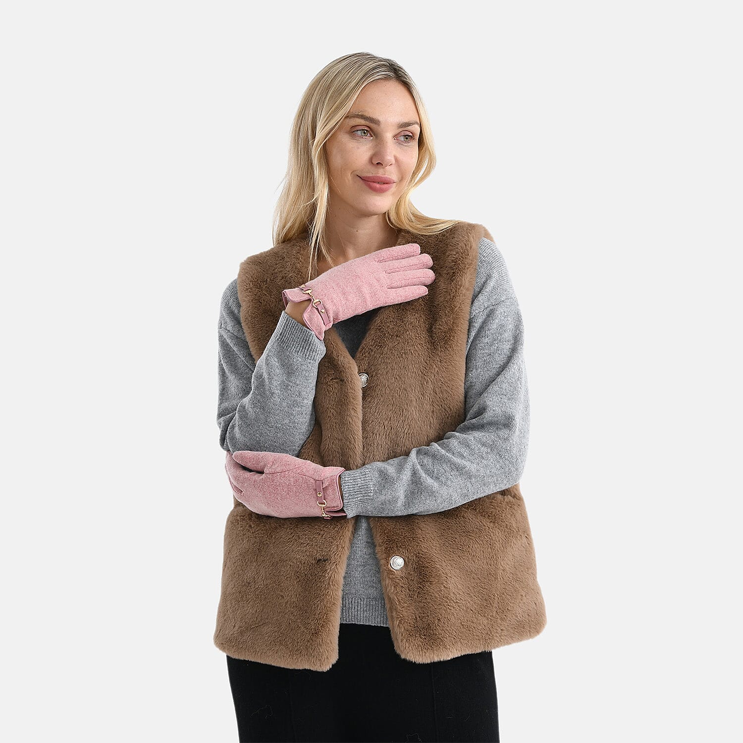 Winter Must-Have - Cashmere Touch Screen Gloves - Pink