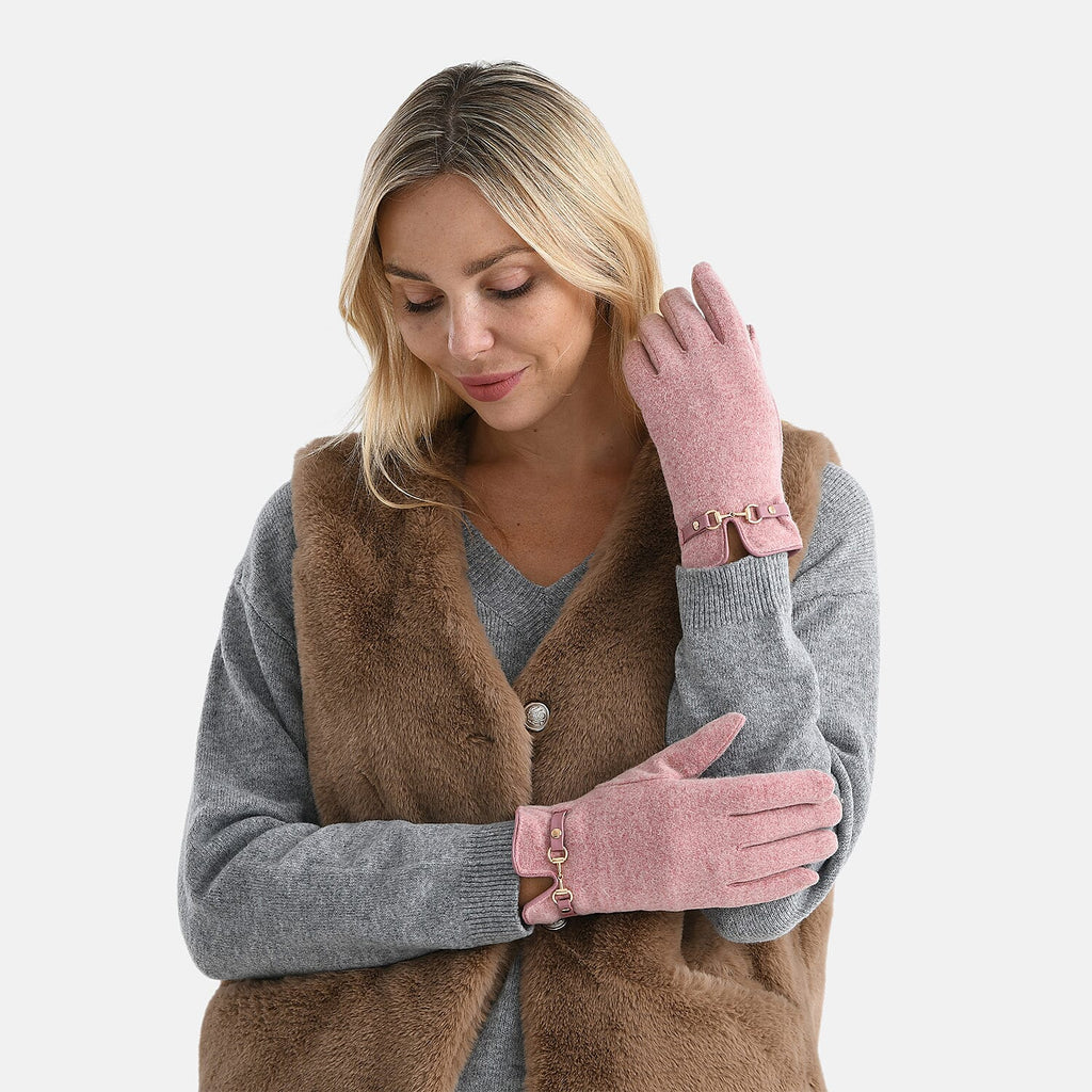 Winter Must-Have - Cashmere Touch Screen Gloves - Pink