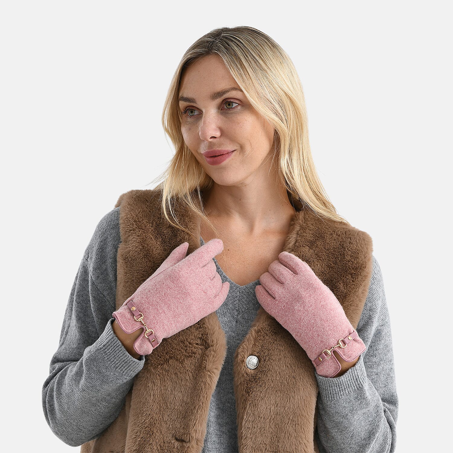 Winter Must-Have - Cashmere Touch Screen Gloves - Pink