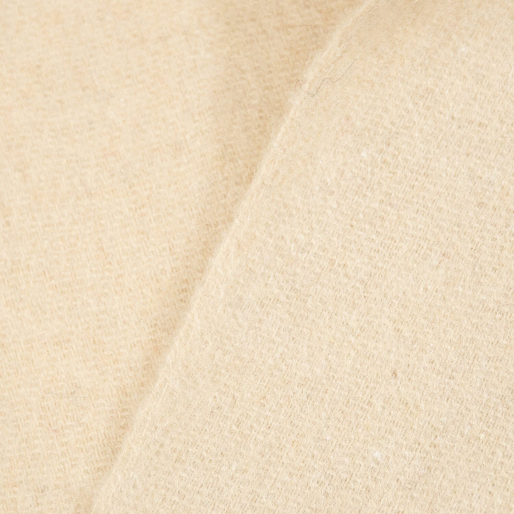 Winter Special - Wool Like Tassel Scarf (One Size) - Beige