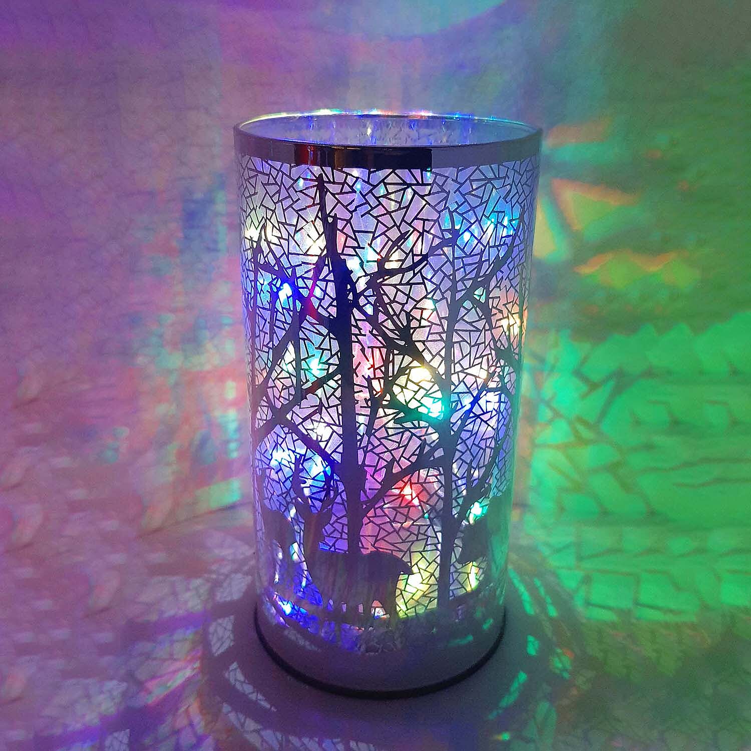 Flashing Coloured LED Twinkler Lamp - 6hr timer (Batteries not  incl)