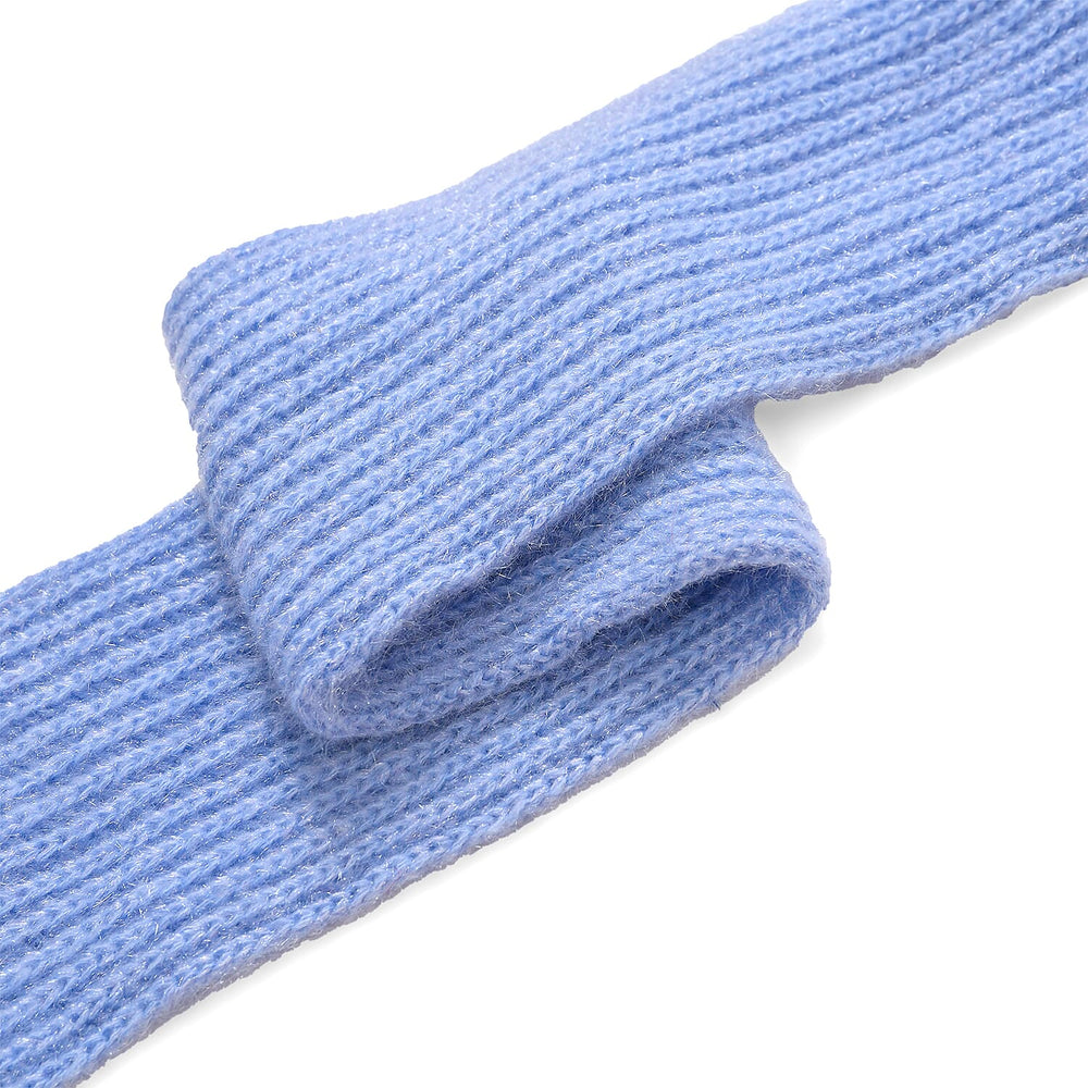Winters Must Buy - Solid Beanie Cozy Cap and Scarf Set - Blue