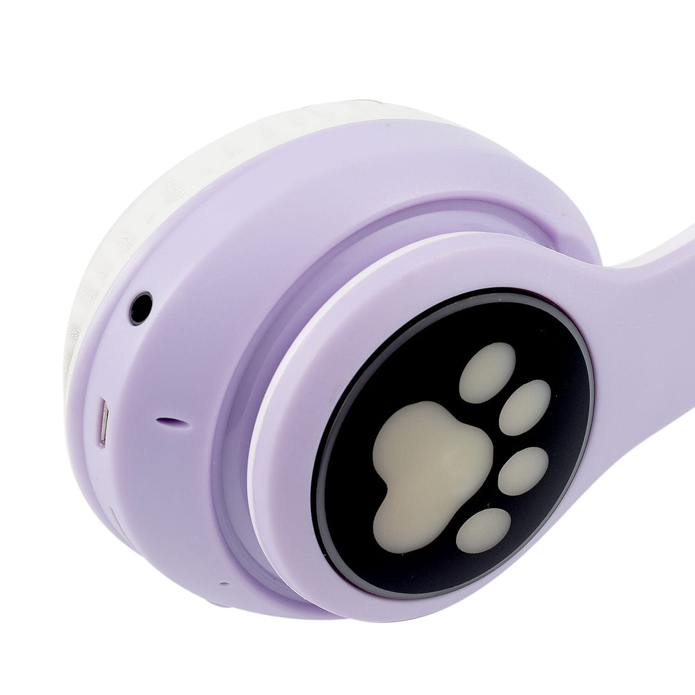 Wireless Headphone with LED Lights - Purple