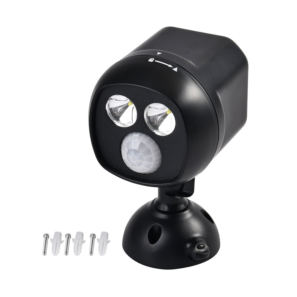 Wireless Super Bright Motion Sensor Security Spotlight (Size 16x10x9 cm) - Black