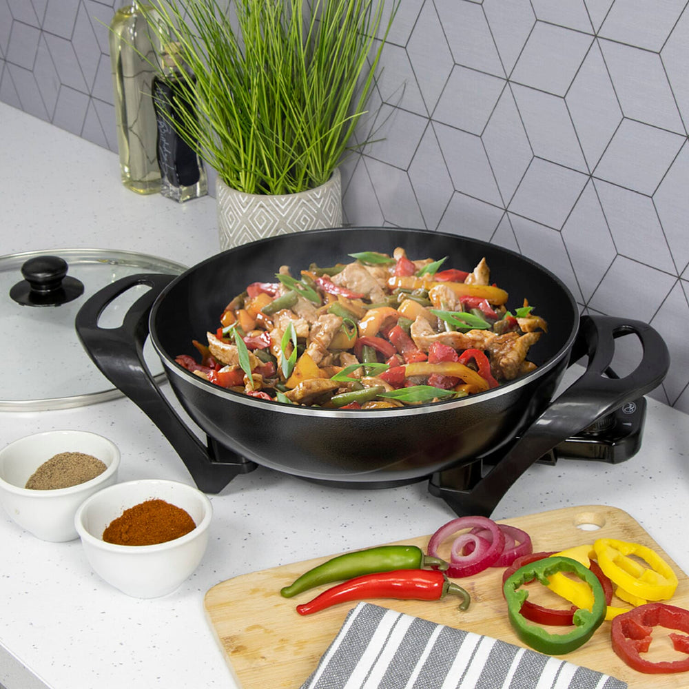 Quest Electric Non-Stick Wok with Rapid Heating Technology - 1500W