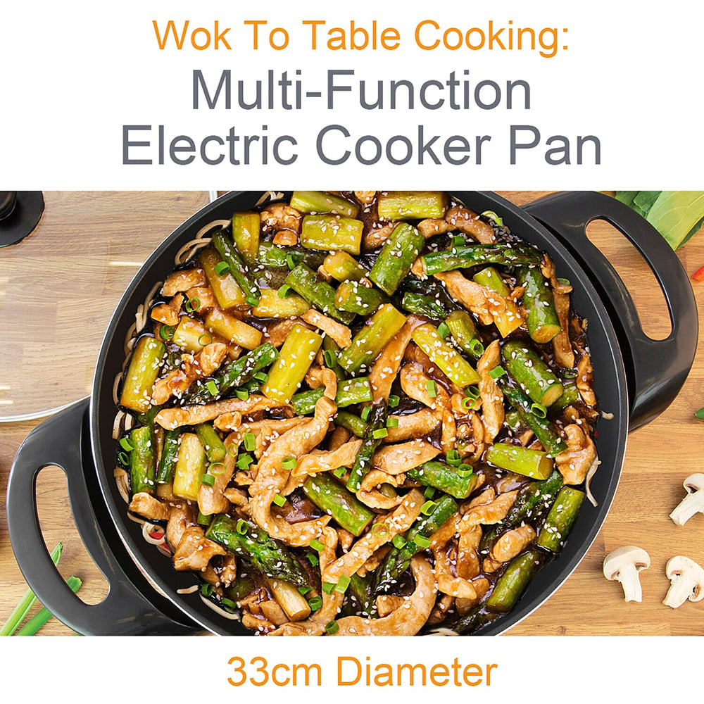 Quest Electric Non-Stick Wok with Rapid Heating Technology - 1500W