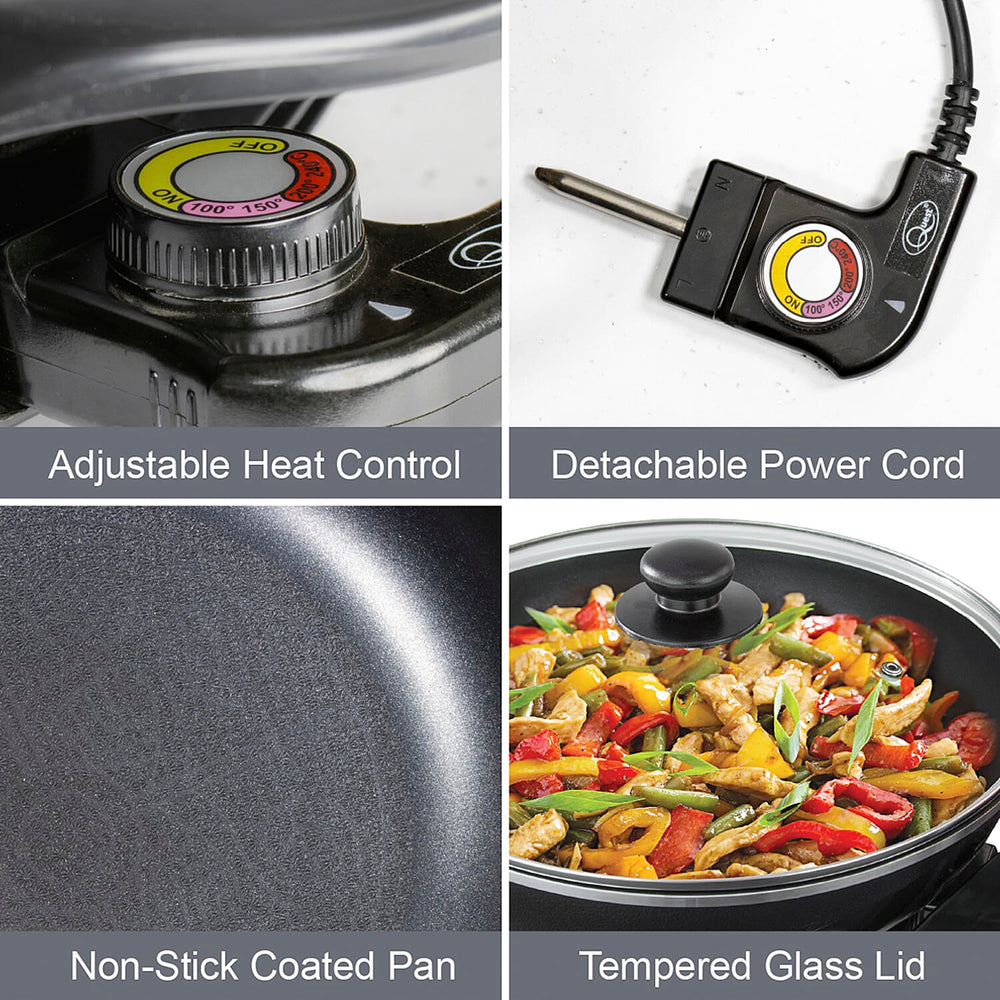 Quest Electric Non-Stick Wok with Rapid Heating Technology - 1500W