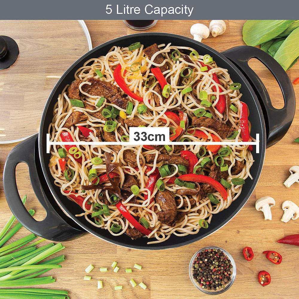 Quest Electric Non-Stick Wok with Rapid Heating Technology - 1500W