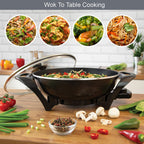 Quest Electric Non-Stick Wok with Rapid Heating Technology - 1500W