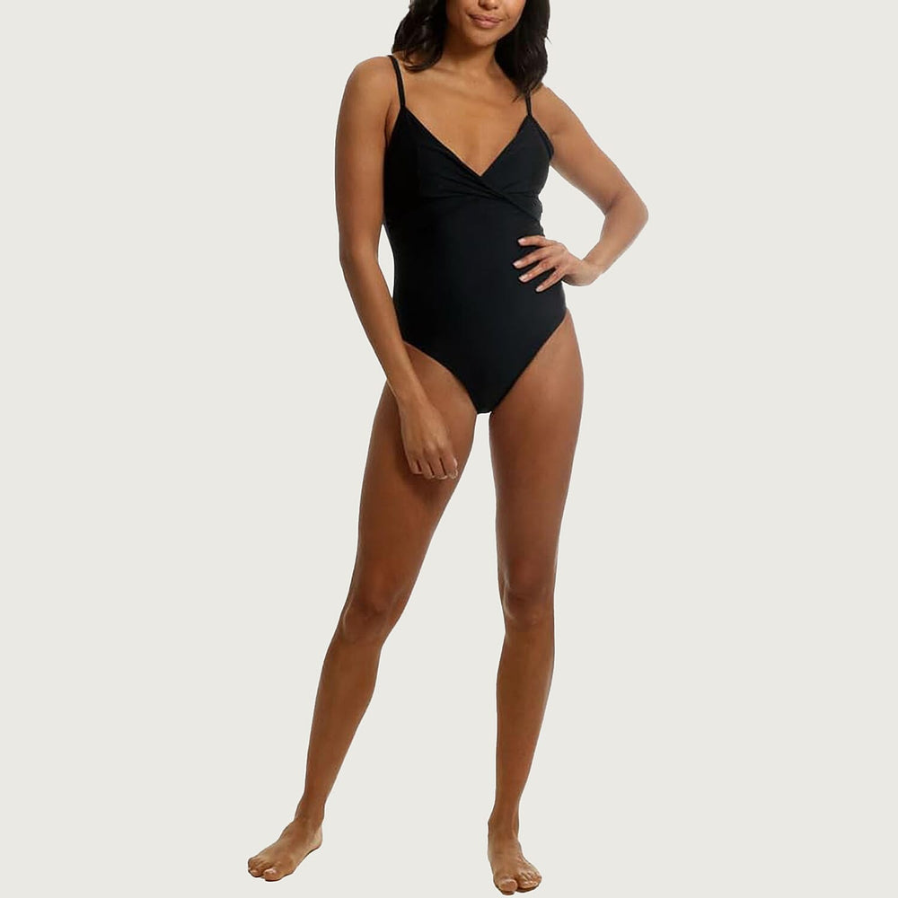 Womens Tummy Control One Piece Swimsuit - Non-Wired - Removable Padding (Size 12) - Black