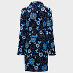 Diana Floral Printed Dressing Gown (One Size, upto 18) - Dark Blue