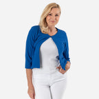 Anonymous Crepe Bolero (Size 18) - Royal Blue