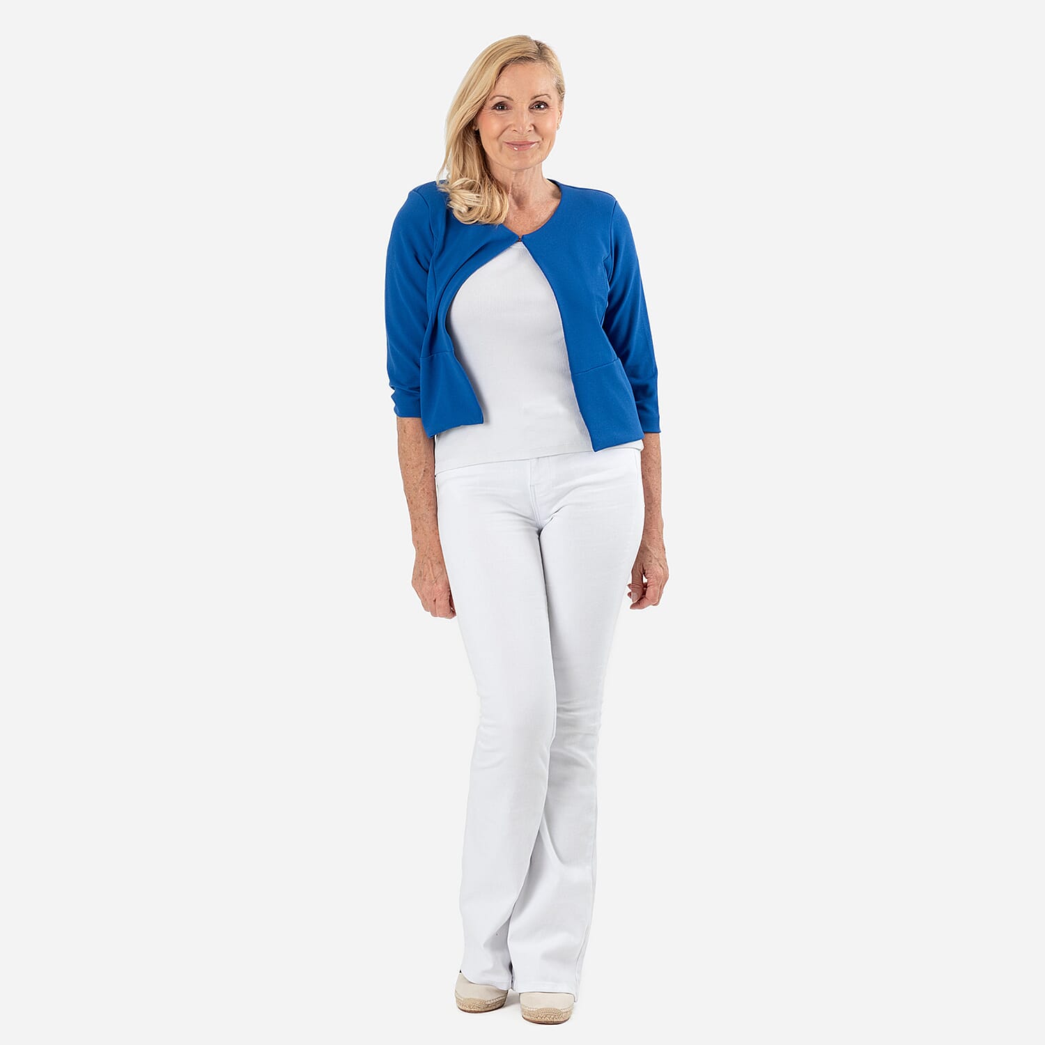 Anonymous Crepe Bolero (Size 18) - Royal Blue