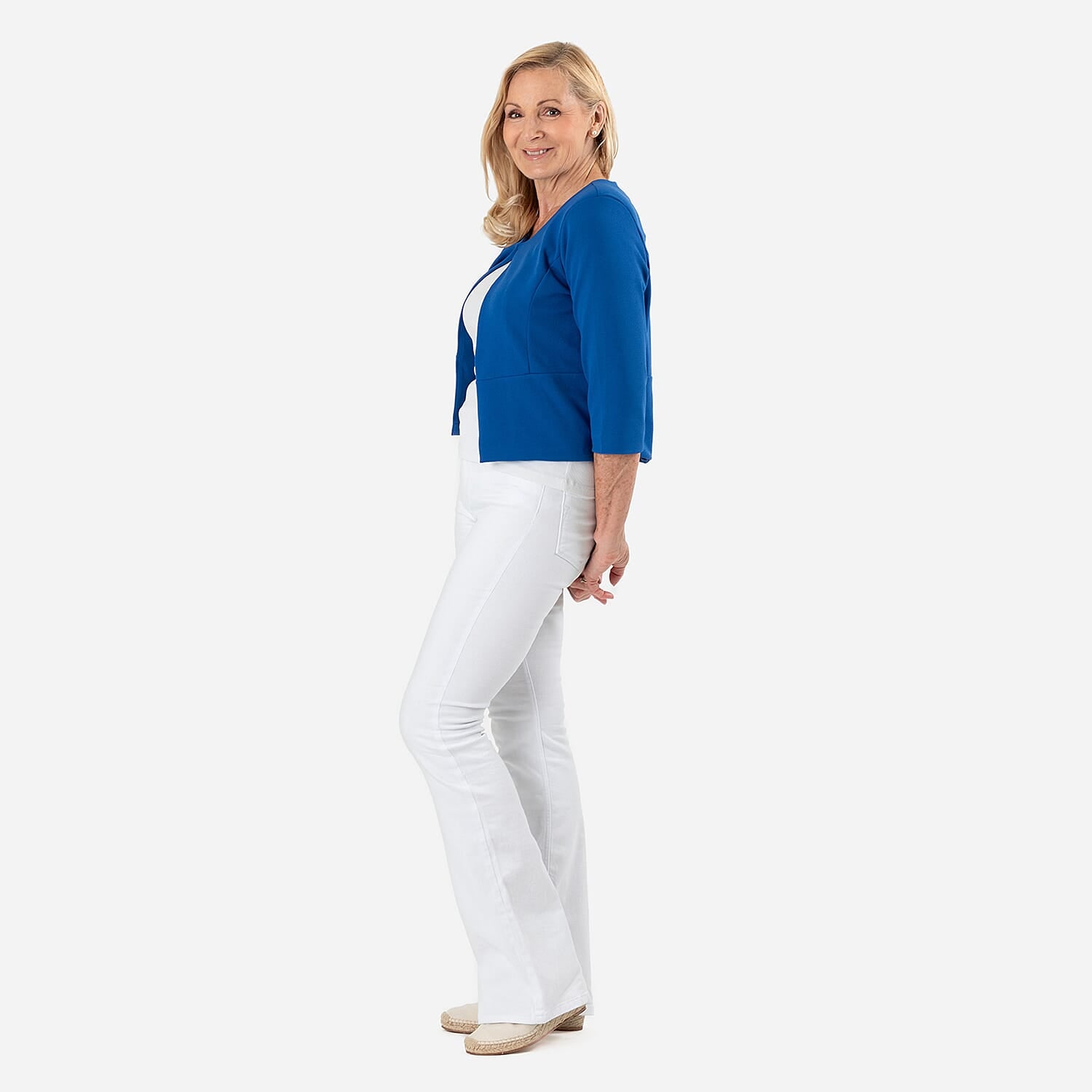 Anonymous Crepe Bolero (Size 18) - Royal Blue