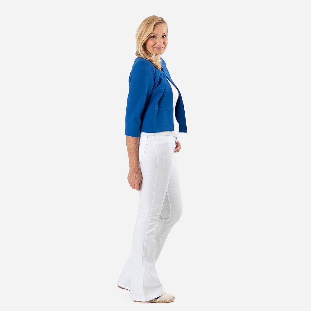Anonymous Crepe Bolero (Size 18) - Royal Blue