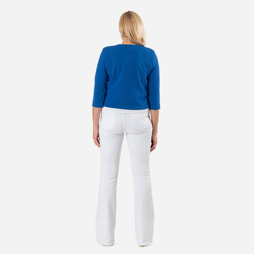 Anonymous Crepe Bolero (Size 18) - Royal Blue