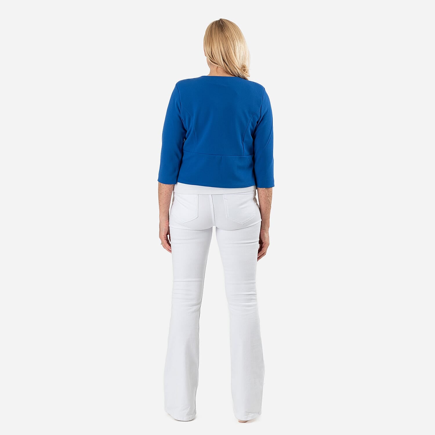 Anonymous Crepe Bolero (Size 18) - Royal Blue