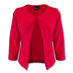 Anonymous Crepe Bolero (Size 14) - Red