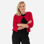 Anonymous Crepe Bolero (Size 14) - Red