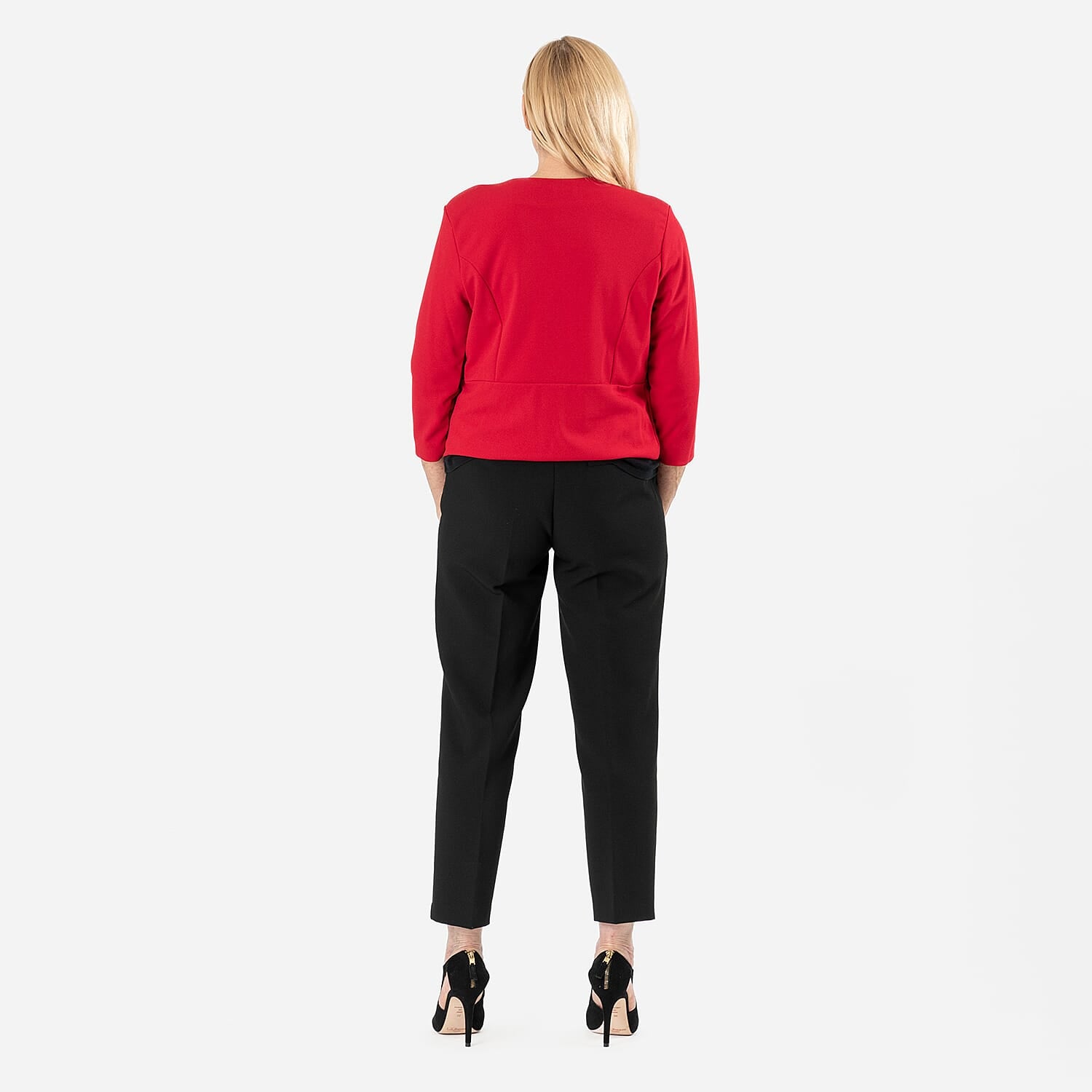 Anonymous Crepe Bolero (Size 18) - Red