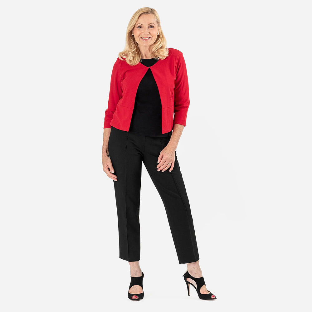 Anonymous Crepe Bolero (Size 20) - Red