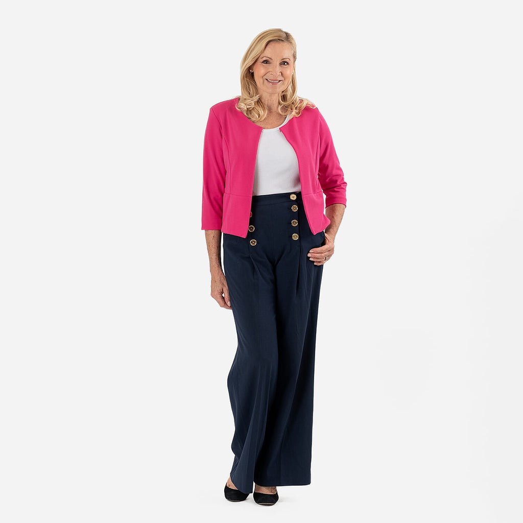 Anonymous Crepe Bolero (Size 20) - Cerise