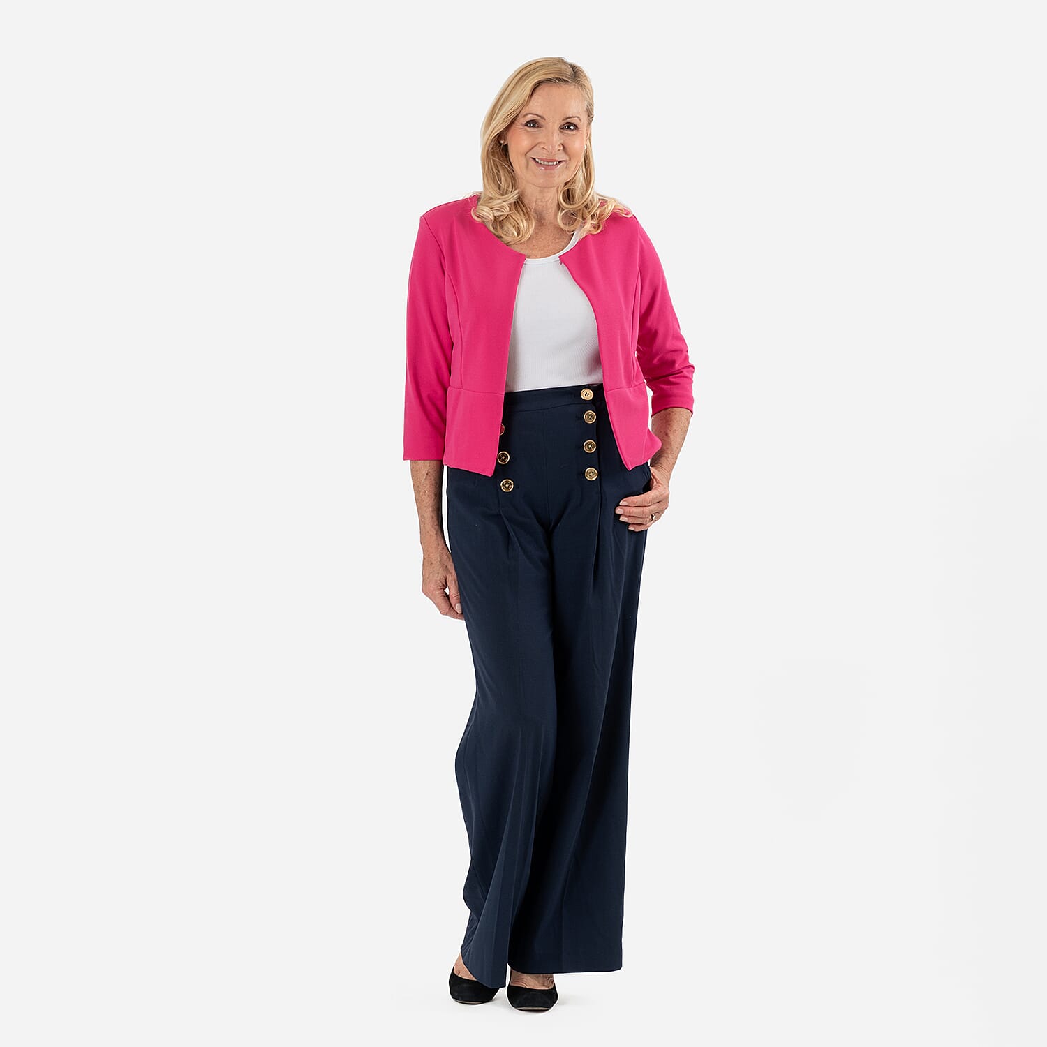 Anonymous Crepe Bolero (Size 20) - Cerise