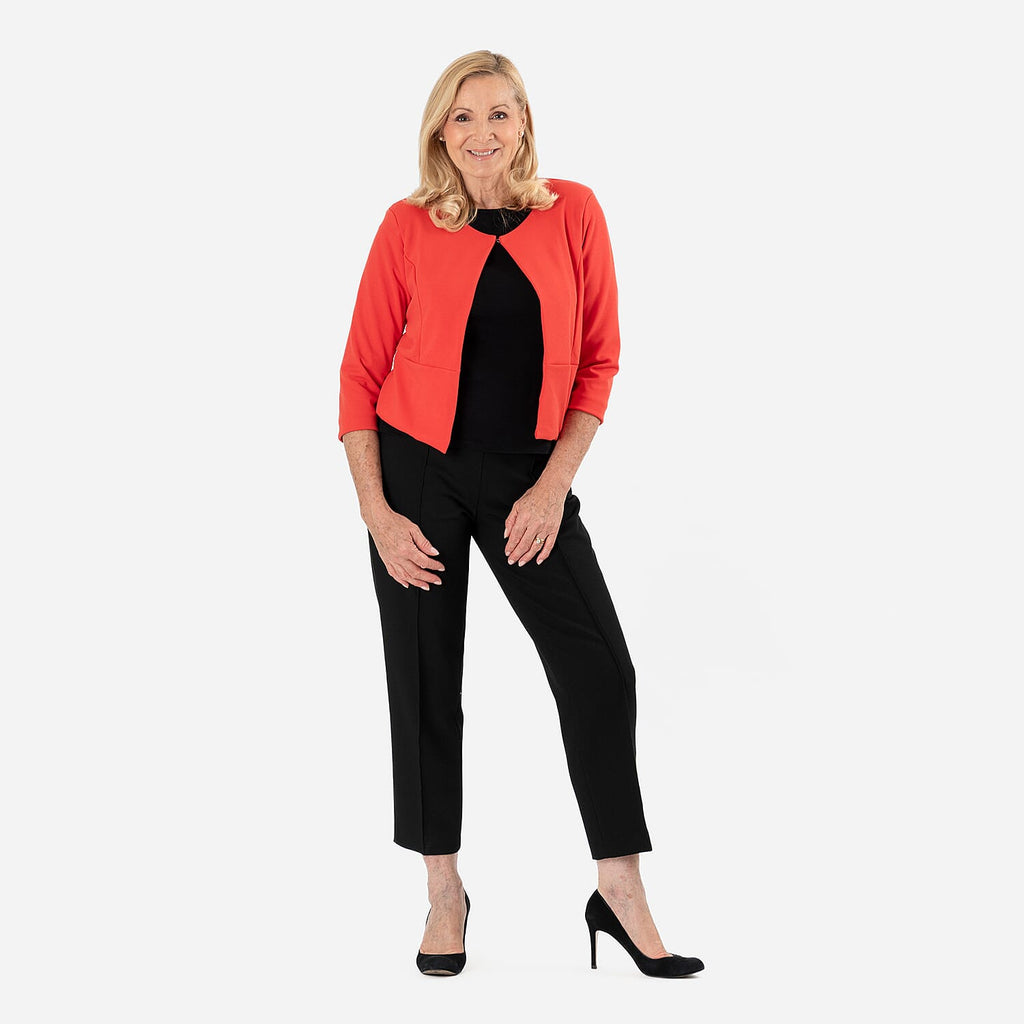 Anonymous Crepe Bolero (Size 20) - Coral