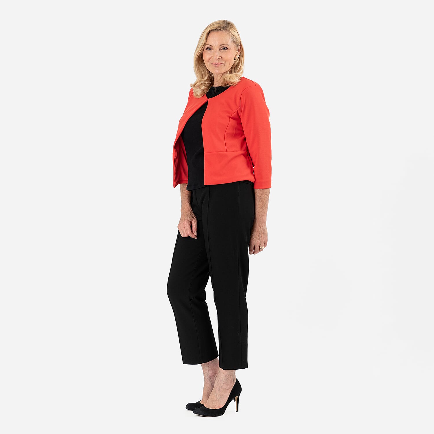 Anonymous Crepe Bolero (Size 20) - Coral